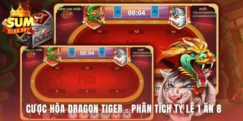 Cược Dragon Tiger Tie có xác suất thống kê thực tế chỉ 7.82%