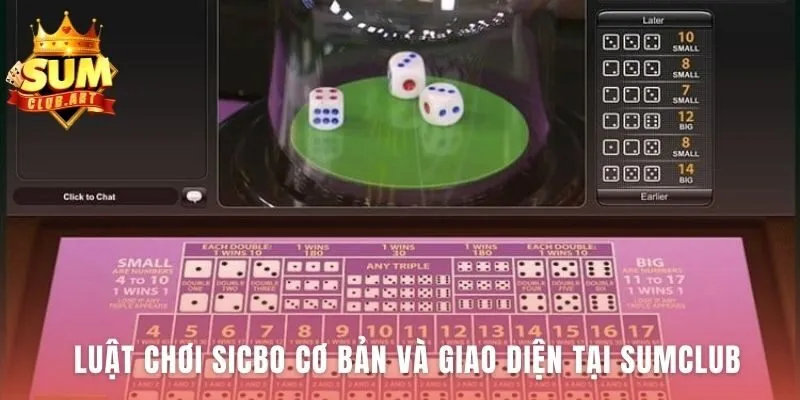 Sicbo Live Sumclub giải thích luật chơi và các cửa cược phổ biến